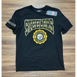 Pro Standard Pittsburgh Steelers Embroidered Patched Black T-Shirt NFL Sz M